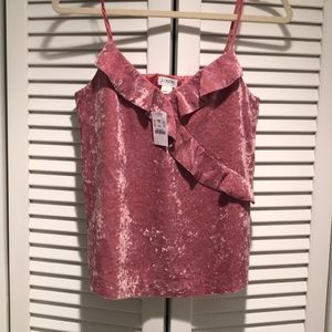 New J Crew Velvet Camisole Top